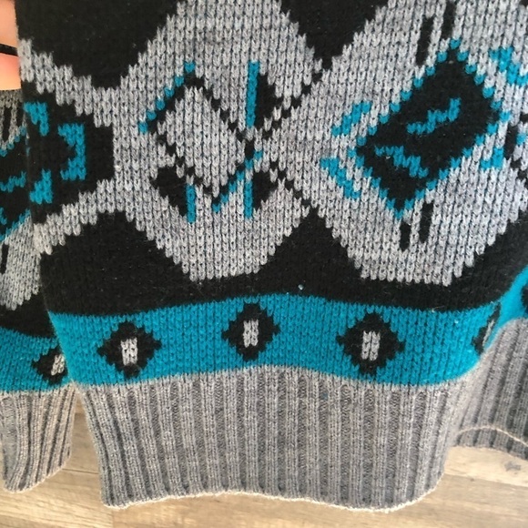 Vintage Wool Blend Southwestern Aztec Grandpa Crewneck Knit Sweater Medium - Picture 6 of 10